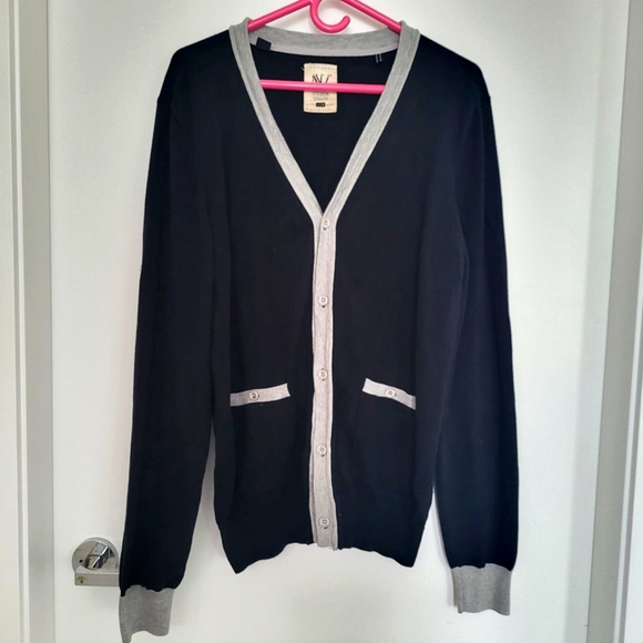 Nevada Cotton Cardigan V Neck Button Long Sleeves Sweater - Picture 1 of 6